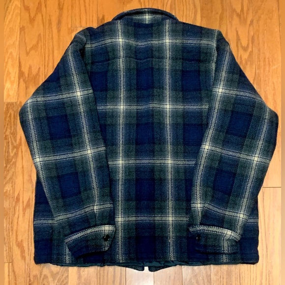Men's XL Thinsulate Lined Wool Blend PENDLETON Blue Grey Shadow Plaid Jacket - Picture 8 of 16